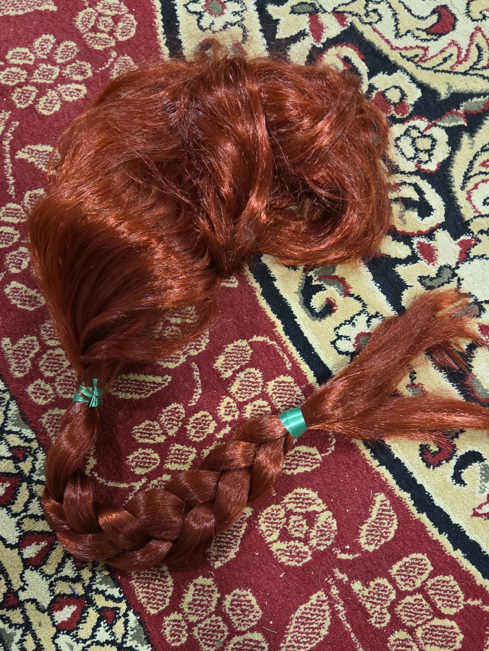 Synthetic Women's Braided Hair Wig- Deep Copper Red